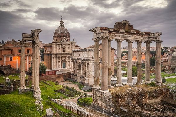 Jaynes Gallery 아티스트의 Europe-Italy-Rome-Ruins of Roman Temple of Saturn작품입니다.